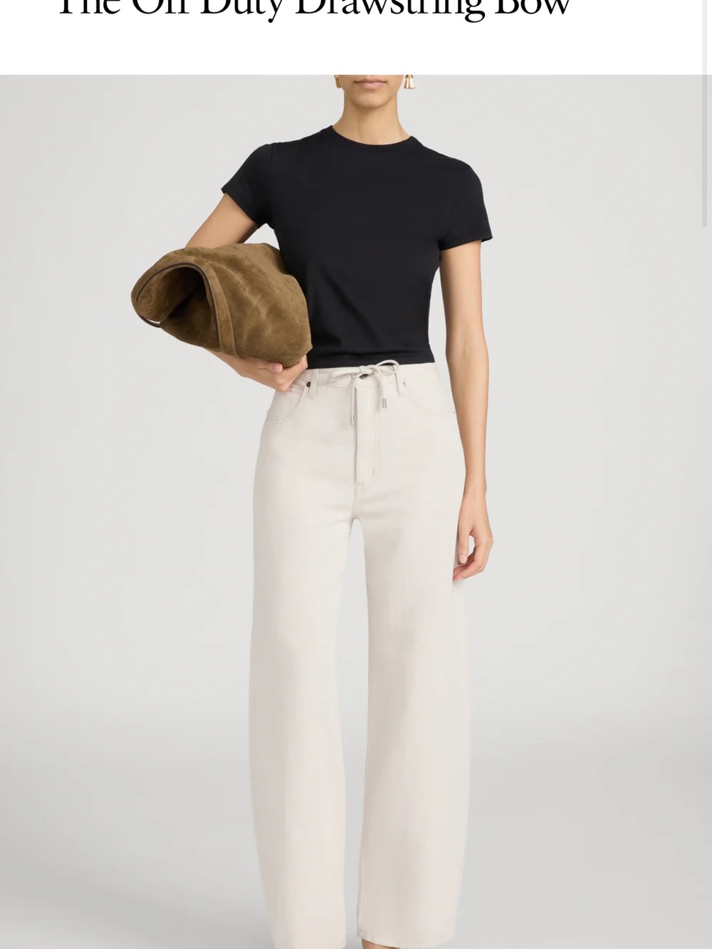 Frame Denim Off-White High-Rise Wide-Leg Jeans